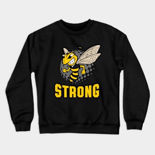 Bee Strong Beekeeper Fierce Bee Lover Crewneck Sweatshirt